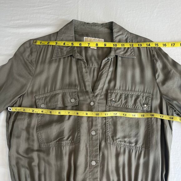 Michael Kors Pullover Shirt Dress in Light Olive Green, Size M - Picture 12 of 15